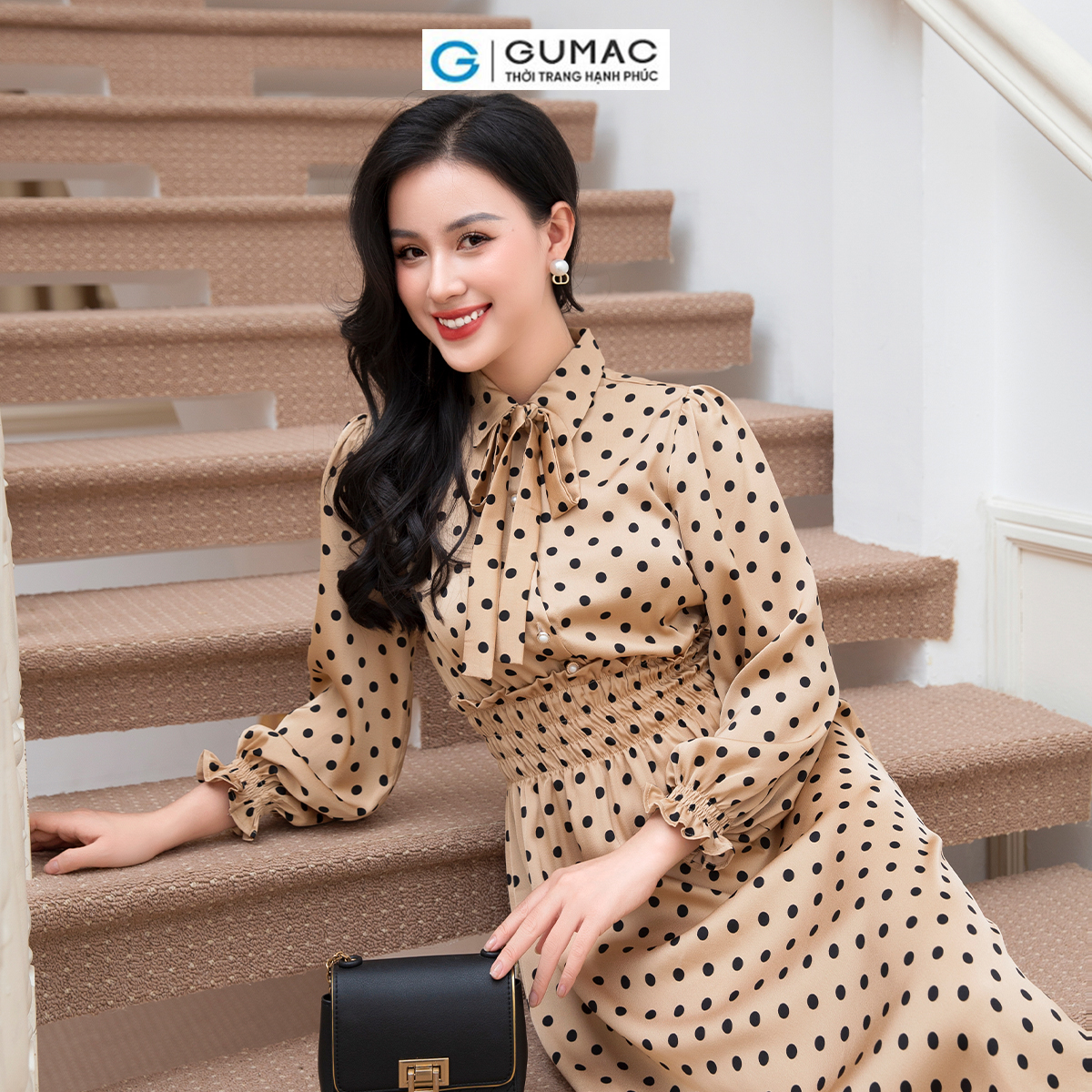Đầm bo chun eo GUMAC DD10001