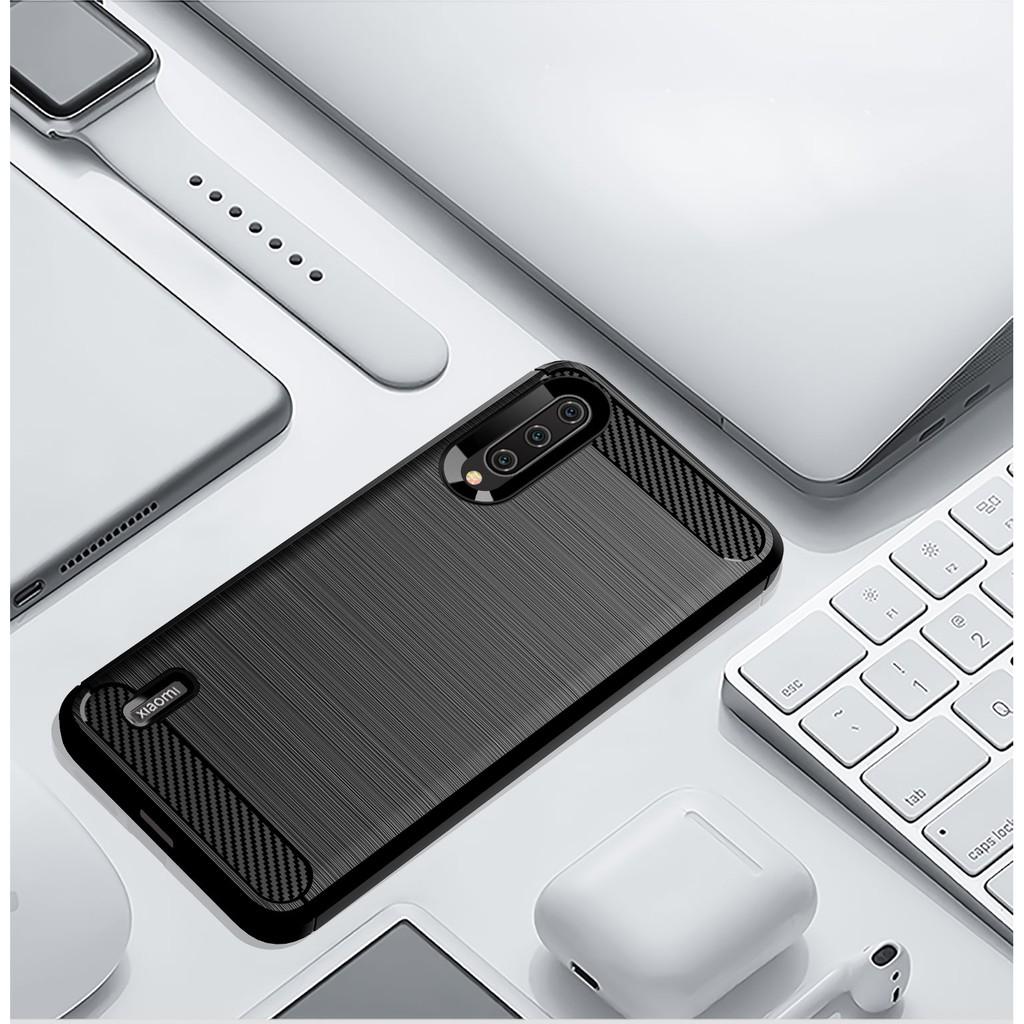 Ốp lưng cho Xiaomi Mi A3 dẻo Carbon phay xước chống sốc chống vân tay