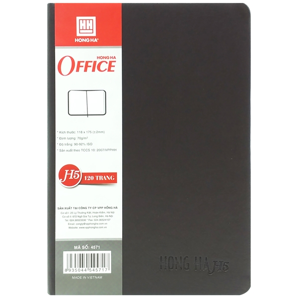 Sổ Hồng Hà Office H5 4571 - 120 Trang - Màu Nâu