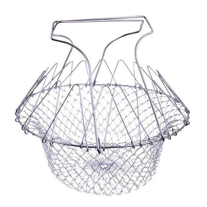 Rổ Nhúng Inox 304 An Toàn Không Gỉ, Để Ráo Dầu Chiên, Vớt Rau Củ