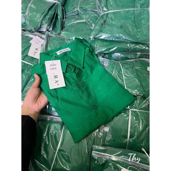 QC12 SƠ MI ĐŨI XANH LÁ