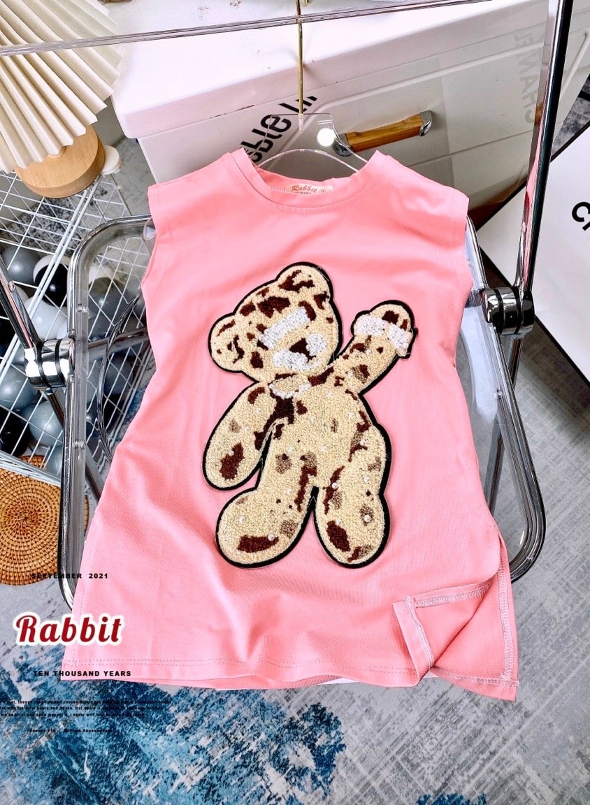 ĐẦM CHÚ GẤU ĐÍNH HẠT SIÊU XINH