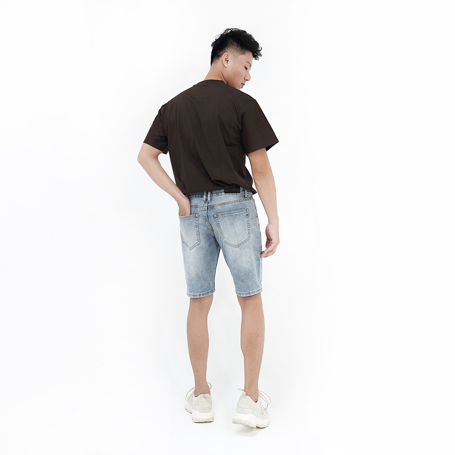 Quần Short Jeans Nam Cao Cấp HUNTER X-RAYS Form Slimfit Thun Nhẹ Màu Xanh Nhạt S40