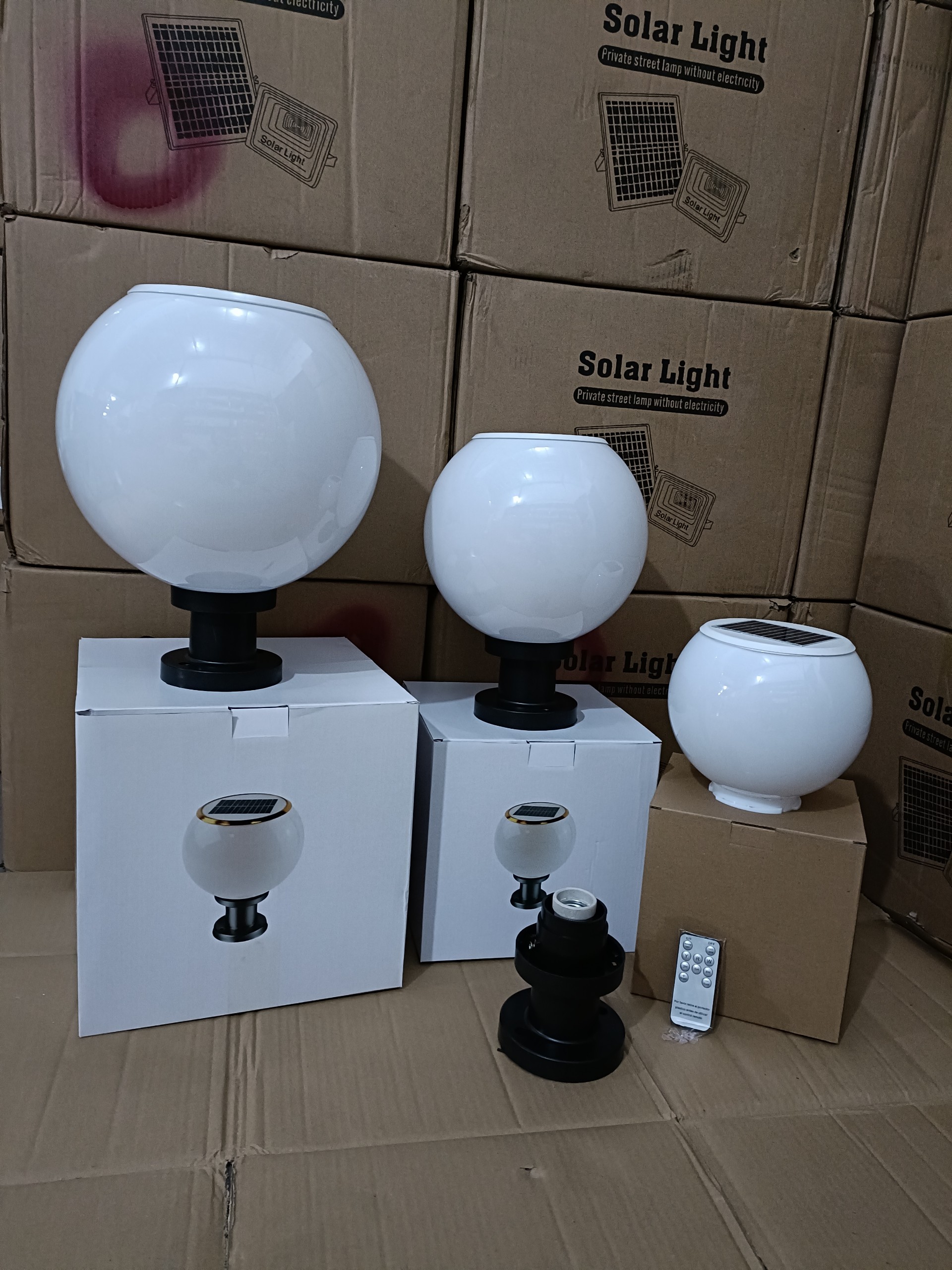 Đèn trụ cổng Năng lượng mặt trời ĐÈN LED 3 loại tùy chọn hiệu ứng ánh sáng điều khiển từ xa Điều khiển ánh sáng thông