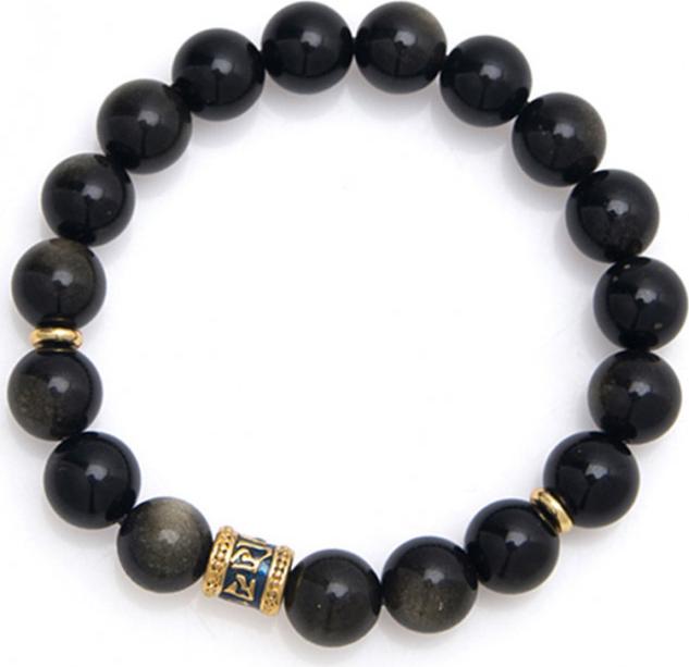 Vòng Tay Đá Opal Mắt Mèo Đen Tự Nhiên 10MM