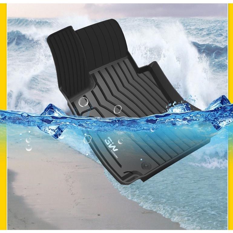 Thảm lót sàn xe ô tô Mercedes GLE 2015 - 2019 Nhãn hiệu Macsim 3W chất liệu nhựa TPE đúc khuôn cao cấp - màu đen