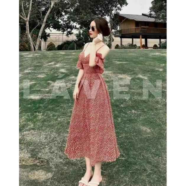 Đầm váy nữ hoa 2 miều đi biển hợp lí dáng maxi thân dài tôn dáng trẻ trung sang trọng thanh lịch siêu xinh Hàn Quốc