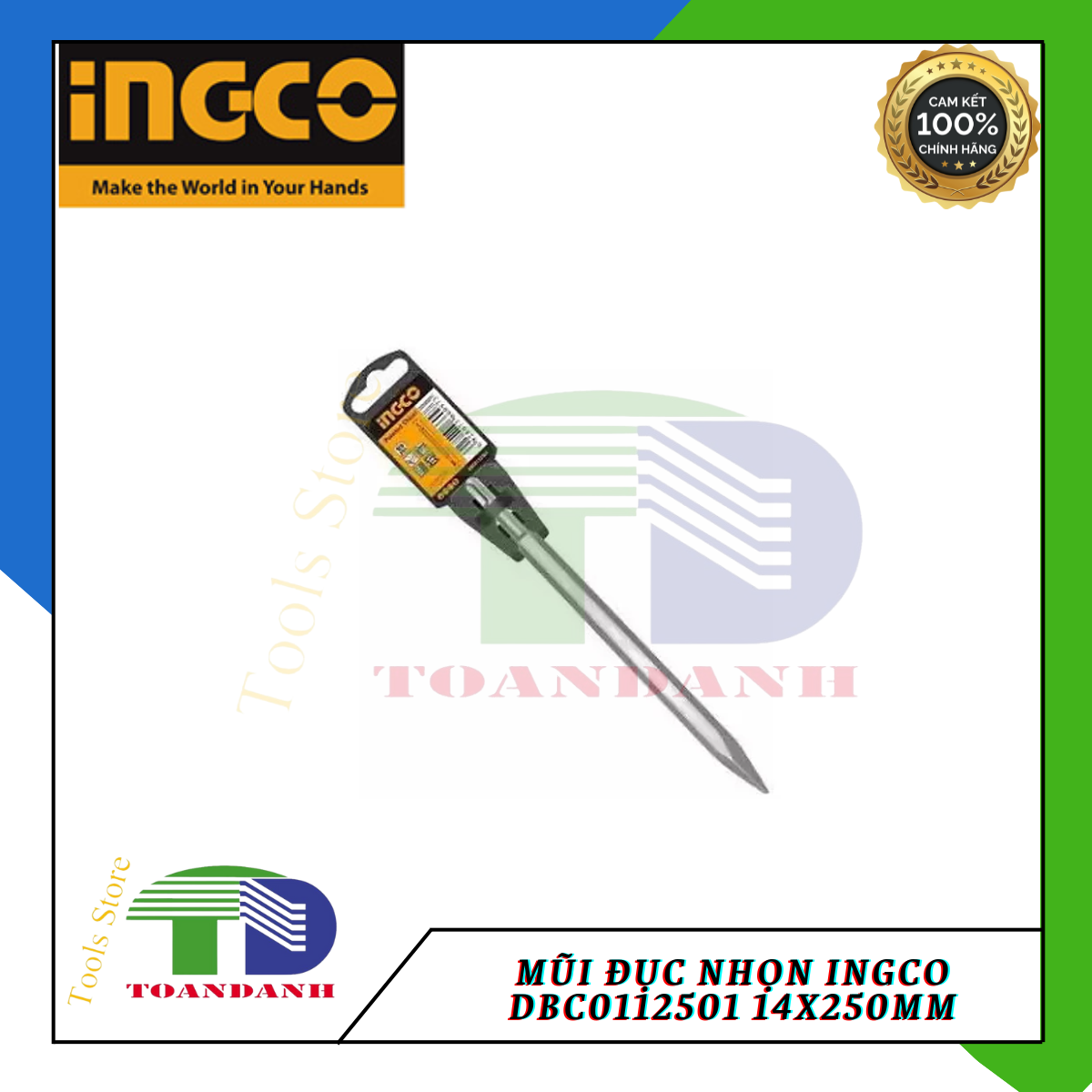 Mũi đục nhọn INGCO DBC0112501 14x250mm