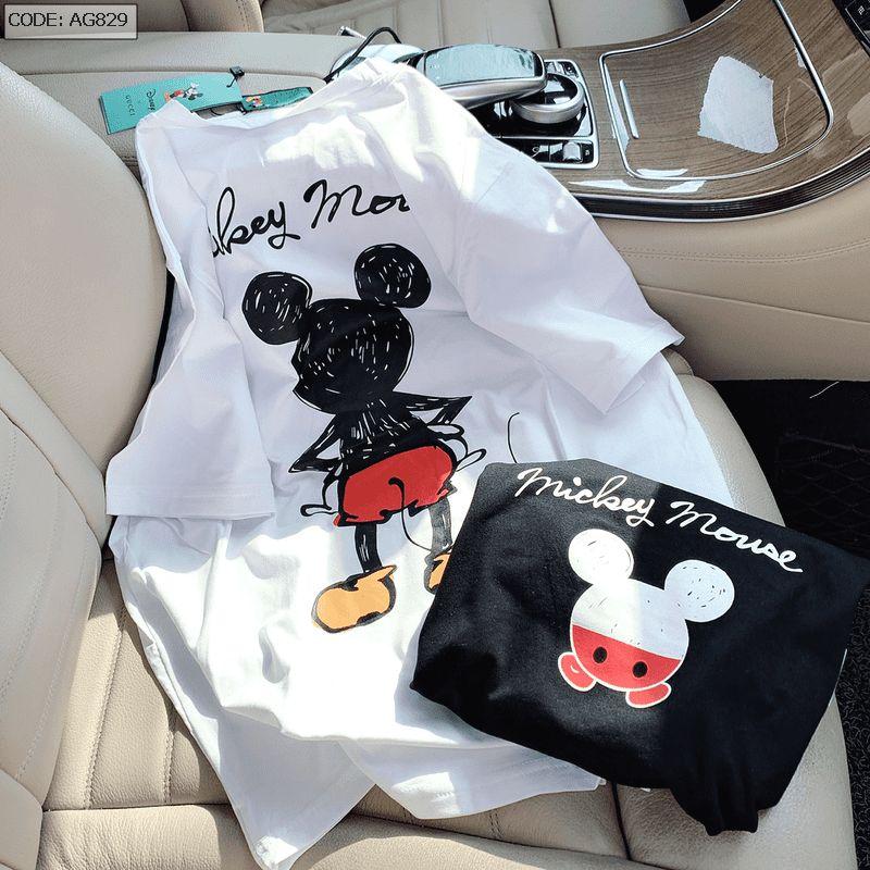 Áo thun tay lỡ form rộng bigsize Áo thun quảng châu unisex form giấu quần in hình