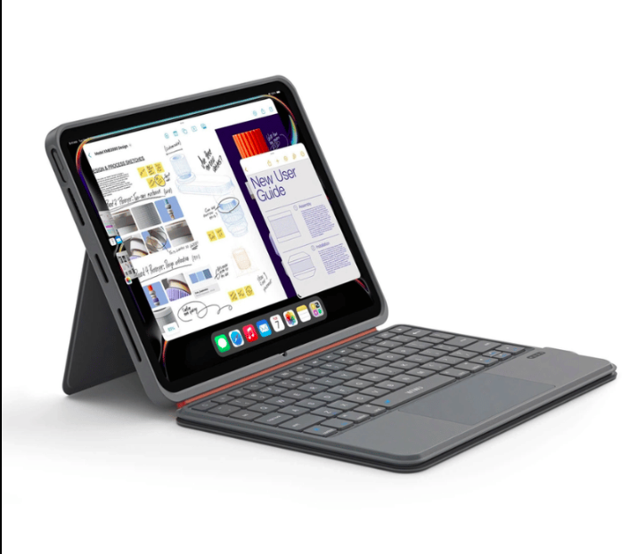 Bao Da Kèm bàn phím Dành cho iPad Gen 11 A16 2025 , Gen 10 10.9 inch 2022 Chính Hãng WIWU Mk005 bàn phím kết nối bluetooth có di chuột TrackPad, có Ngăn đựng bút - hàng chính hãng