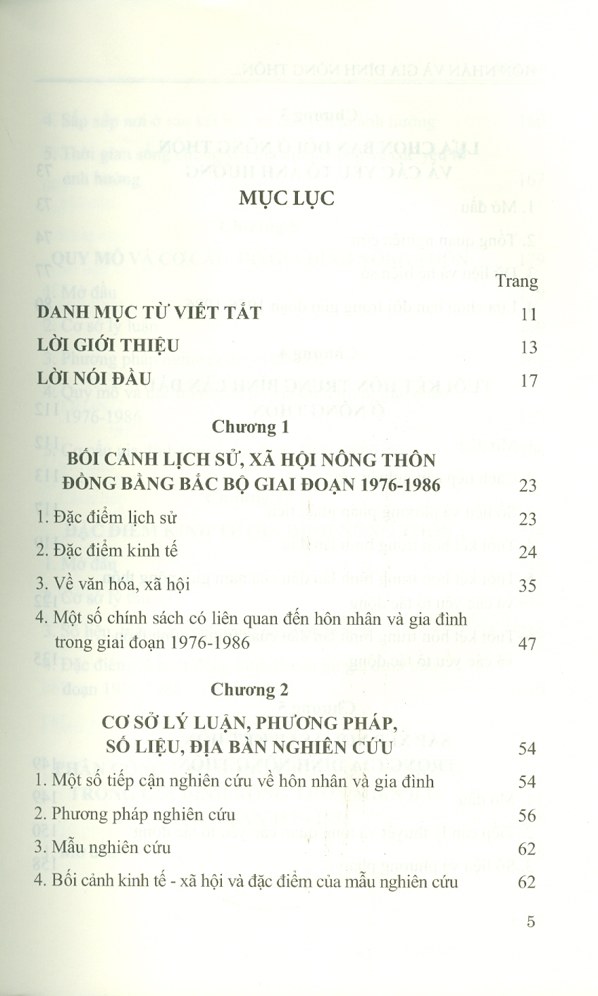 HÔN NHÂN VÀ GIA ĐÌNH Nông Thôn Đồng Bằng Bắc Bộ Giai Đoạn 1976 - 1986 (Sách chuyên khảo)