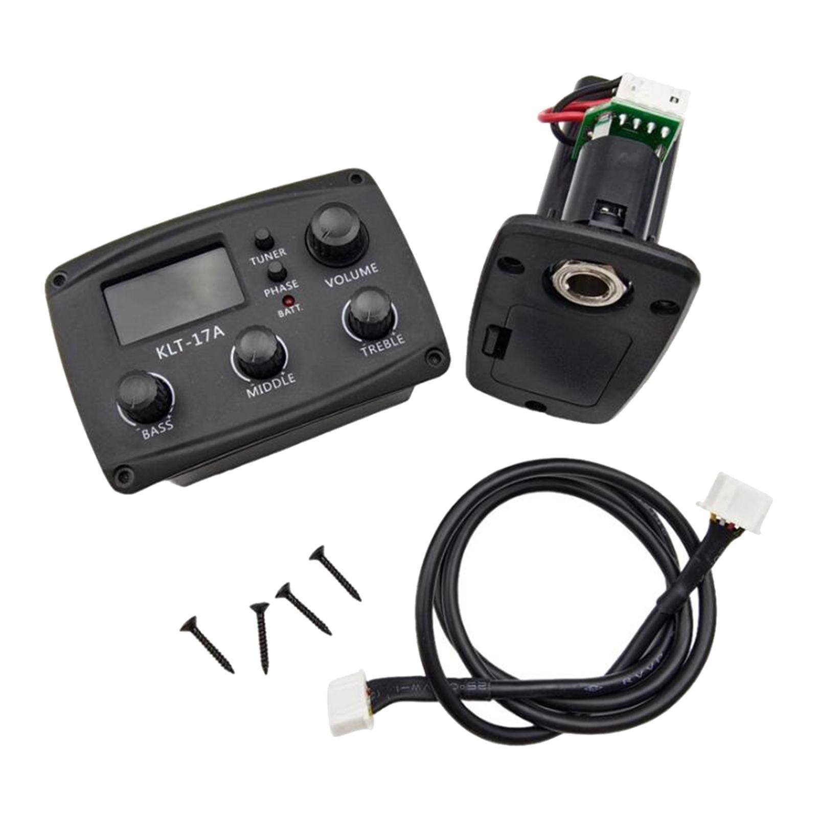 Guitar EQ Equalizer Pickup, Musical Instrument,Equalizer Tuner Piezo Pickup Luthier DIY Parts Guitar Pickup, EQ Equalizer