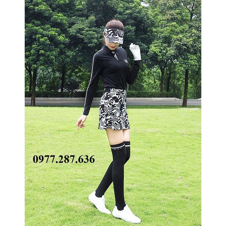 Tất golf nữ cao cổ thể thao thiết kết êm chân thoáng khí khử mùi ZG - 6 cao cấp TG015