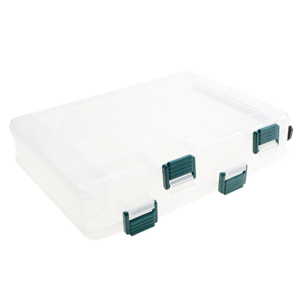 Fishing Tackle Box Double-sided Durable Fishing Tools Case with Dividers