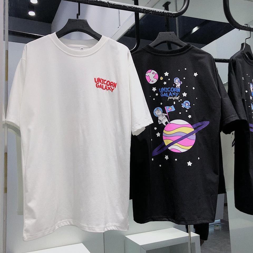 Áo thun tay lỡ form rộng GALAXY UNICORN ulzzang COUPLE UNISEX