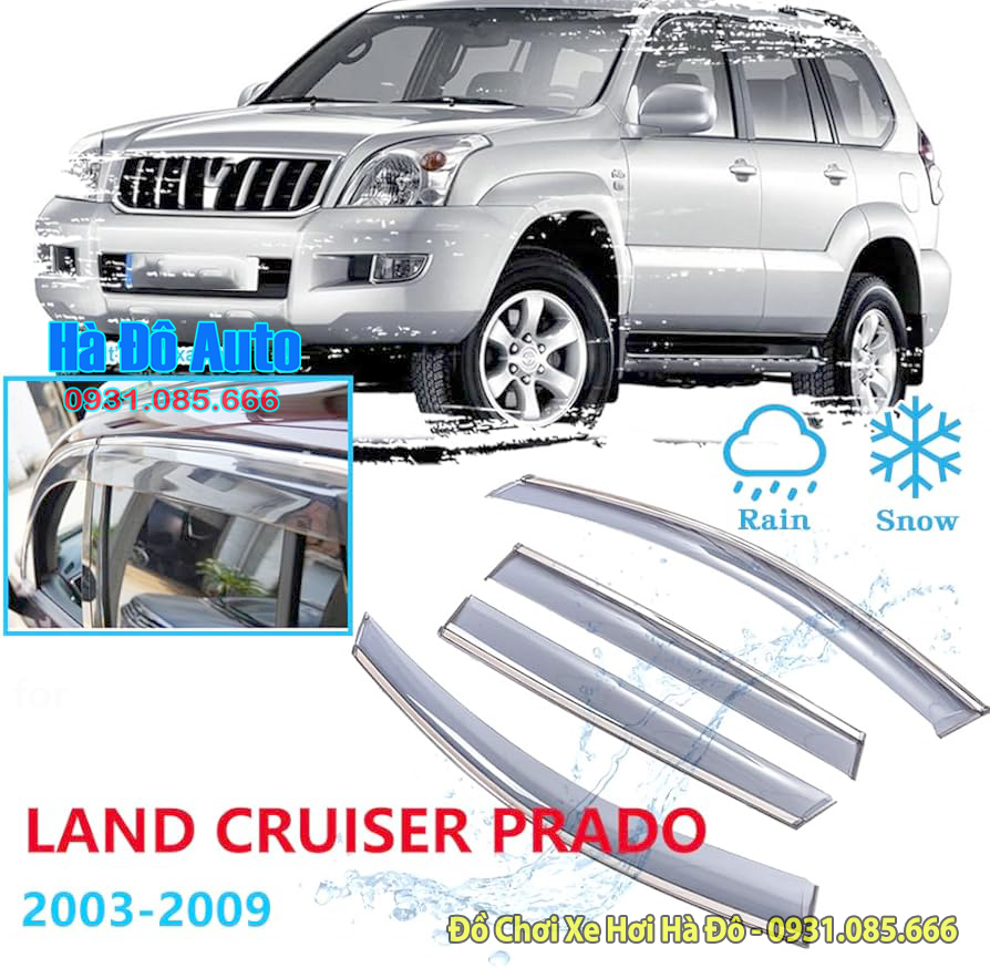 Vè Mưa Prado 2003 2004 2005 2006 2007 2008 2009 - Bộ Viền Che Mưa Toyota Prado 2003/2009