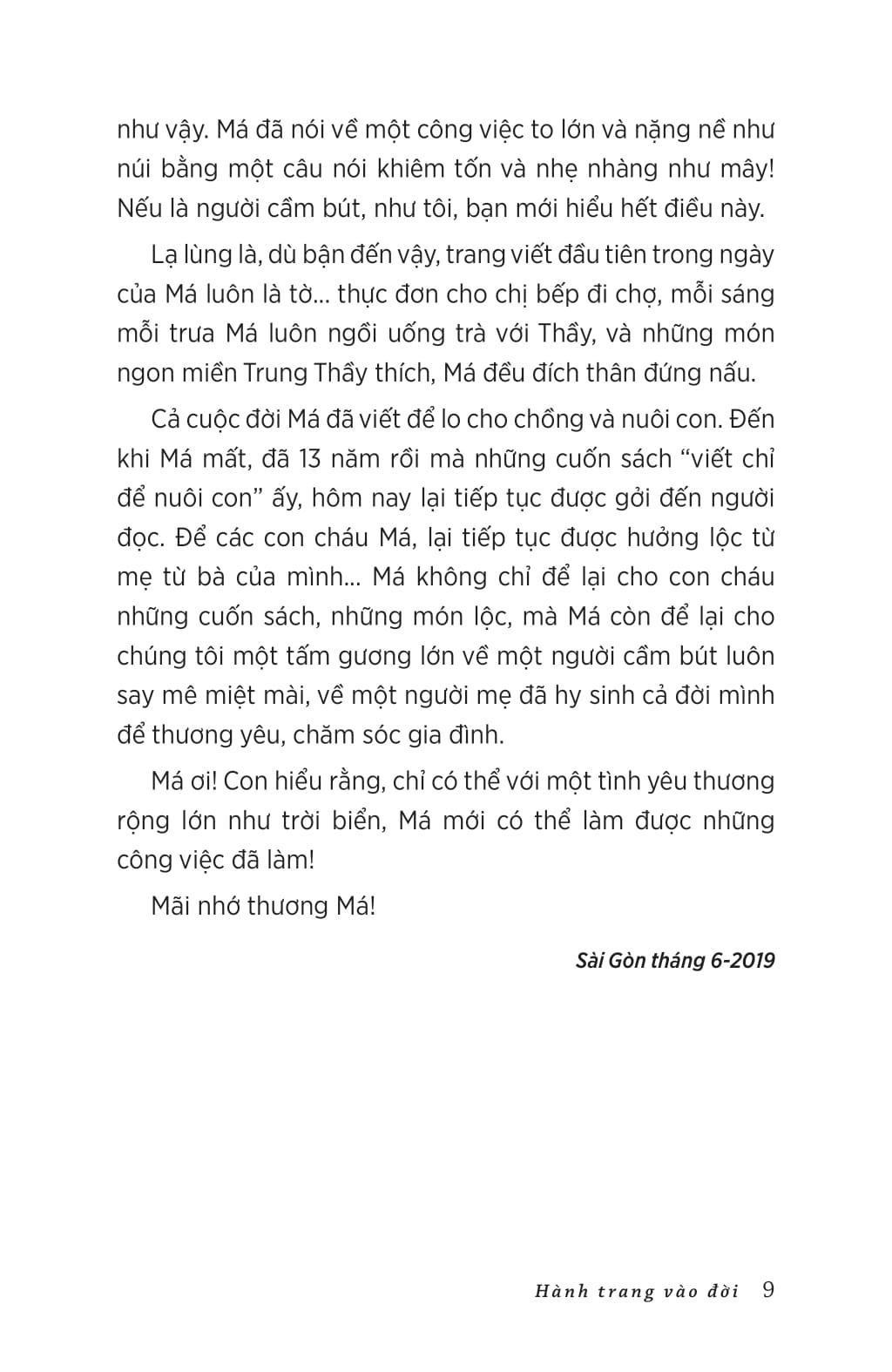 Hành Trang Vào Đời