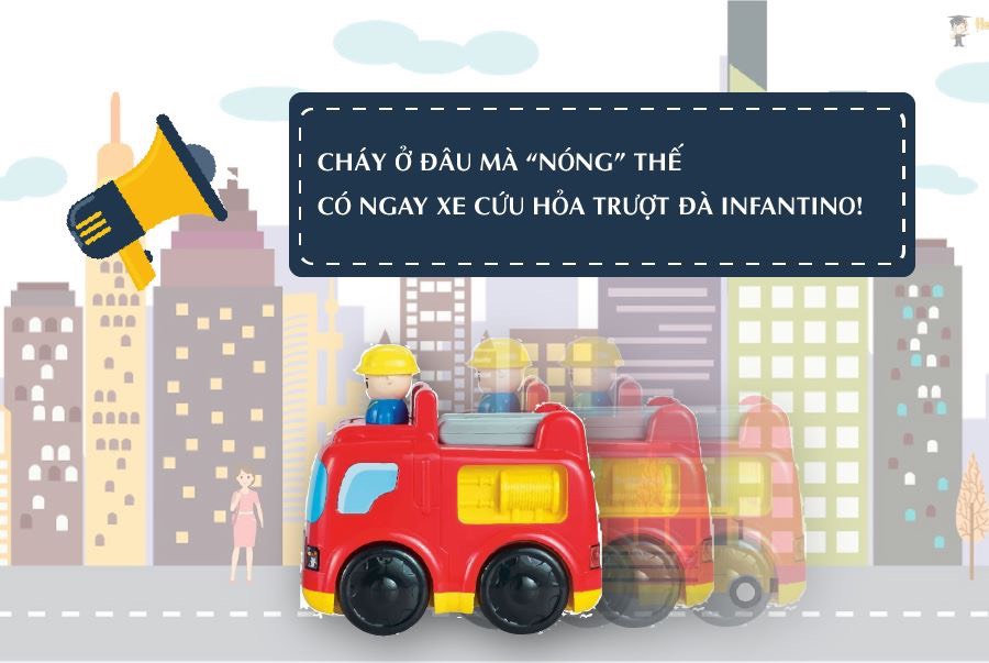 Xe ô tô cứu hỏa chạy đà cao cấp Infantino