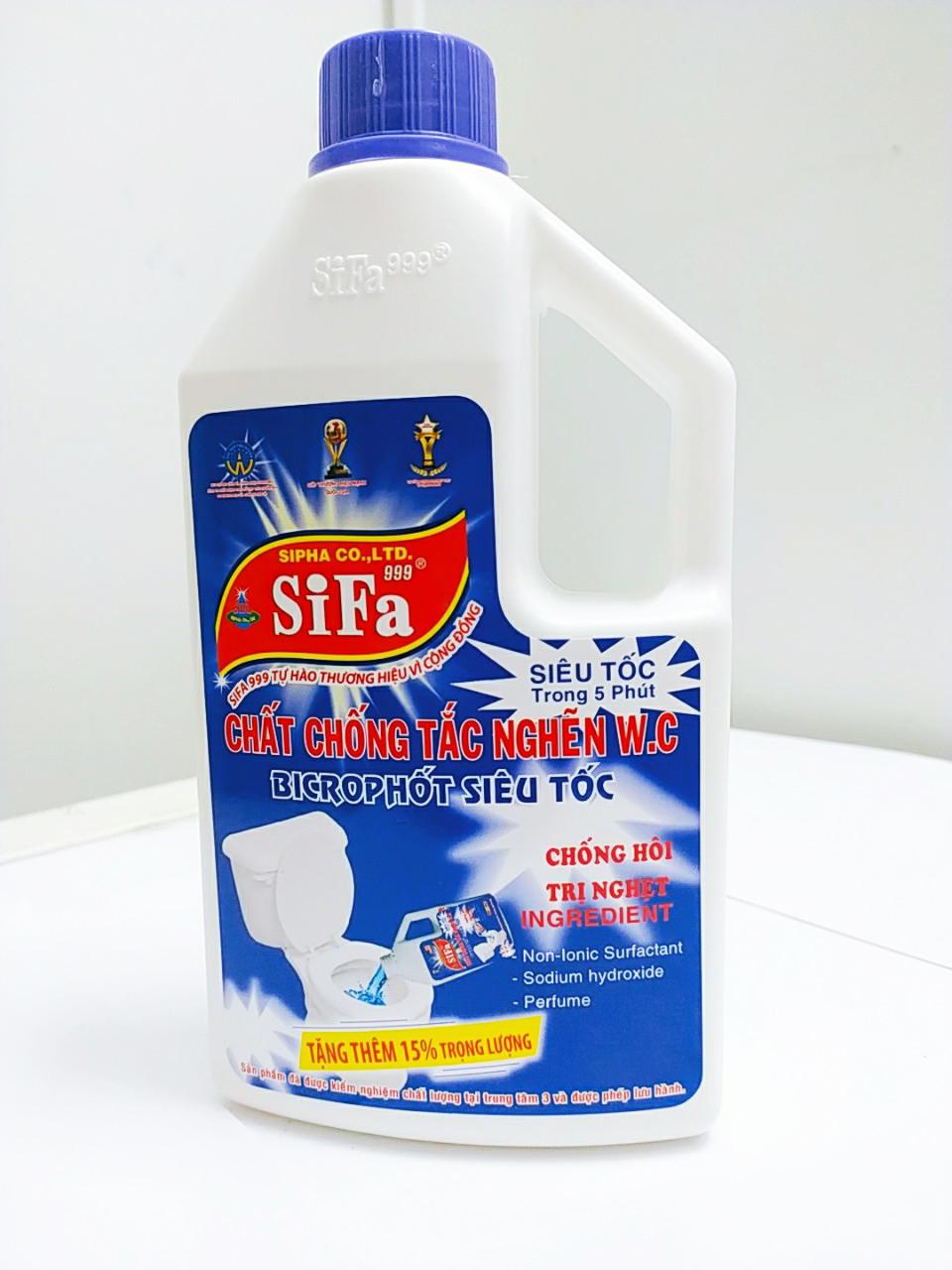 Chất thông tắc nghẽn bồn cầu toilet chống hôi Siêu tốc 5 phút Sifa