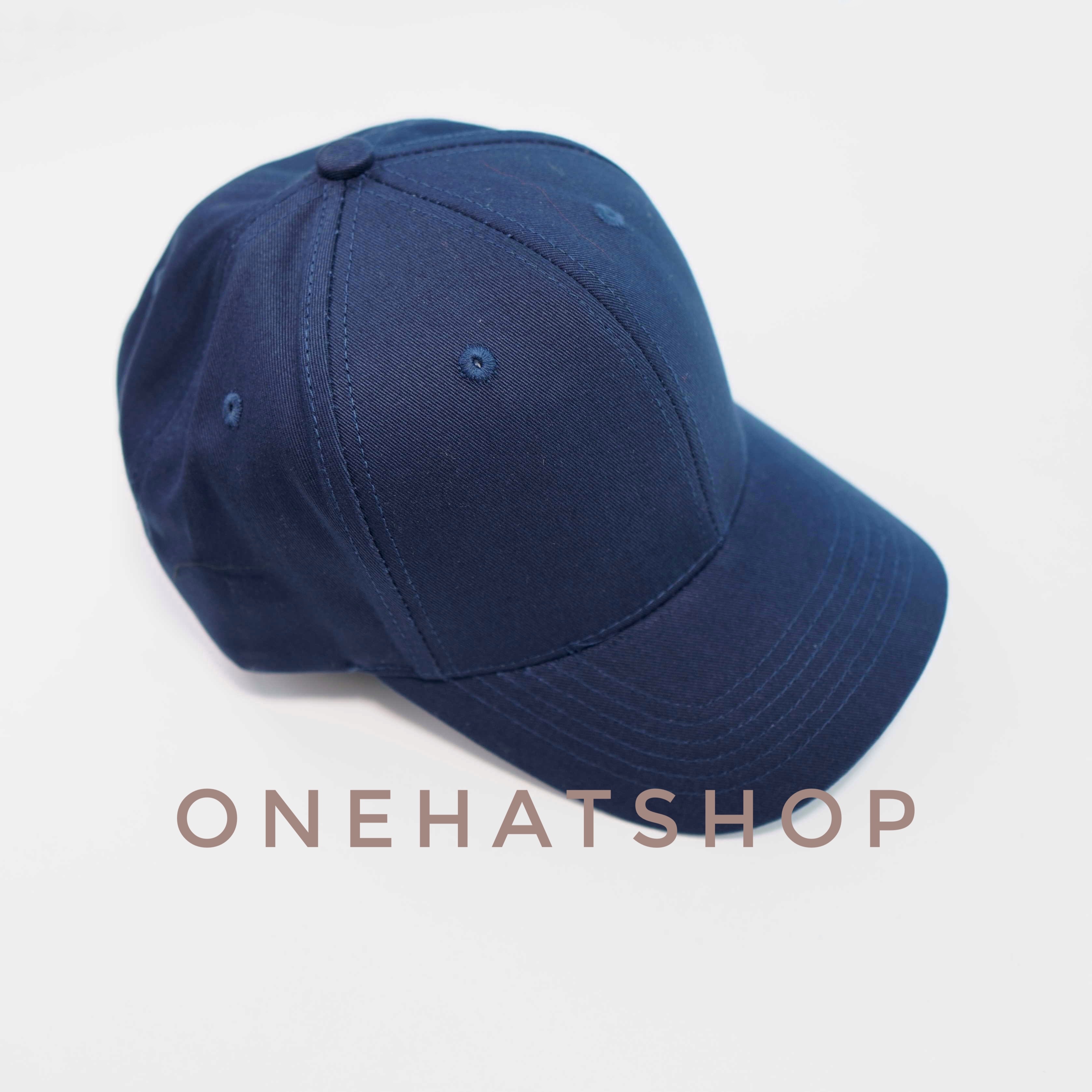 Nón kết trơn đẹp vải xanh Navy fom nón Baseball/Ball cap Brand One Hat