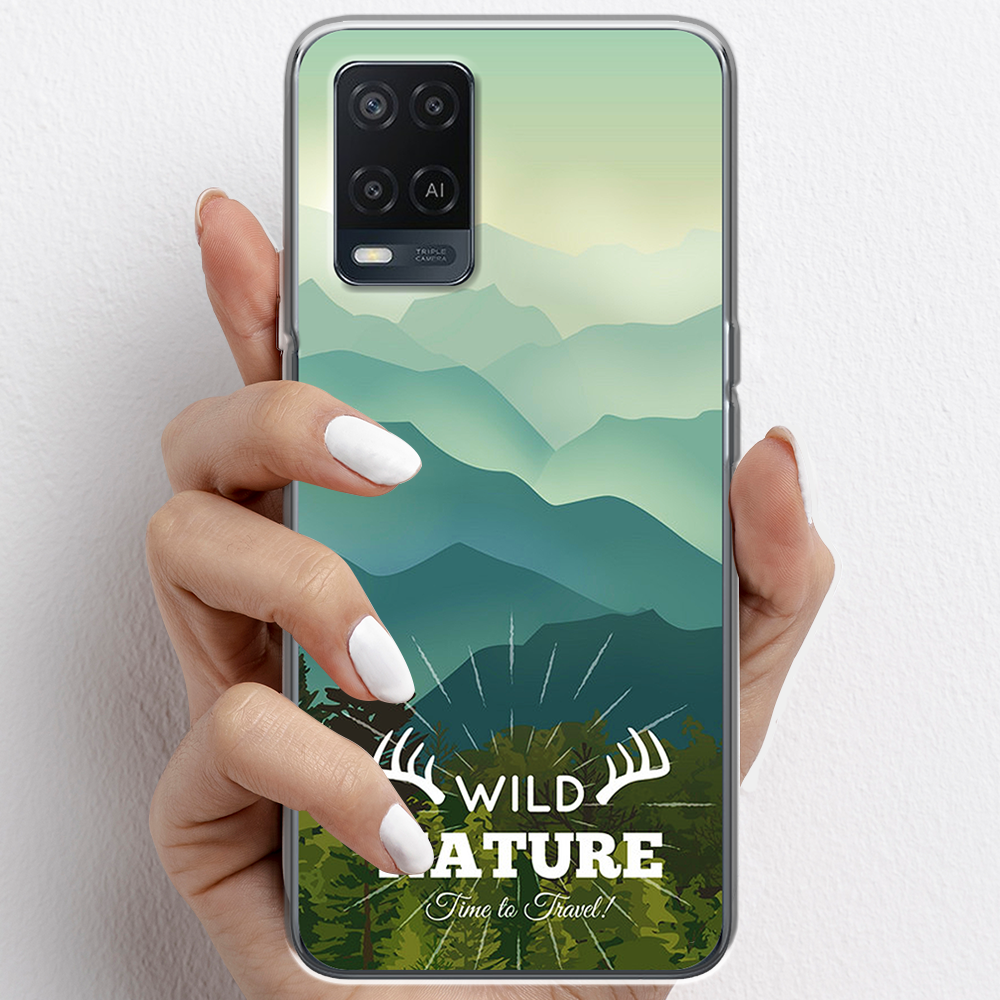 Ốp lưng cho Oppo A54, Oppo A94 nhựa TPU mẫu Núi non