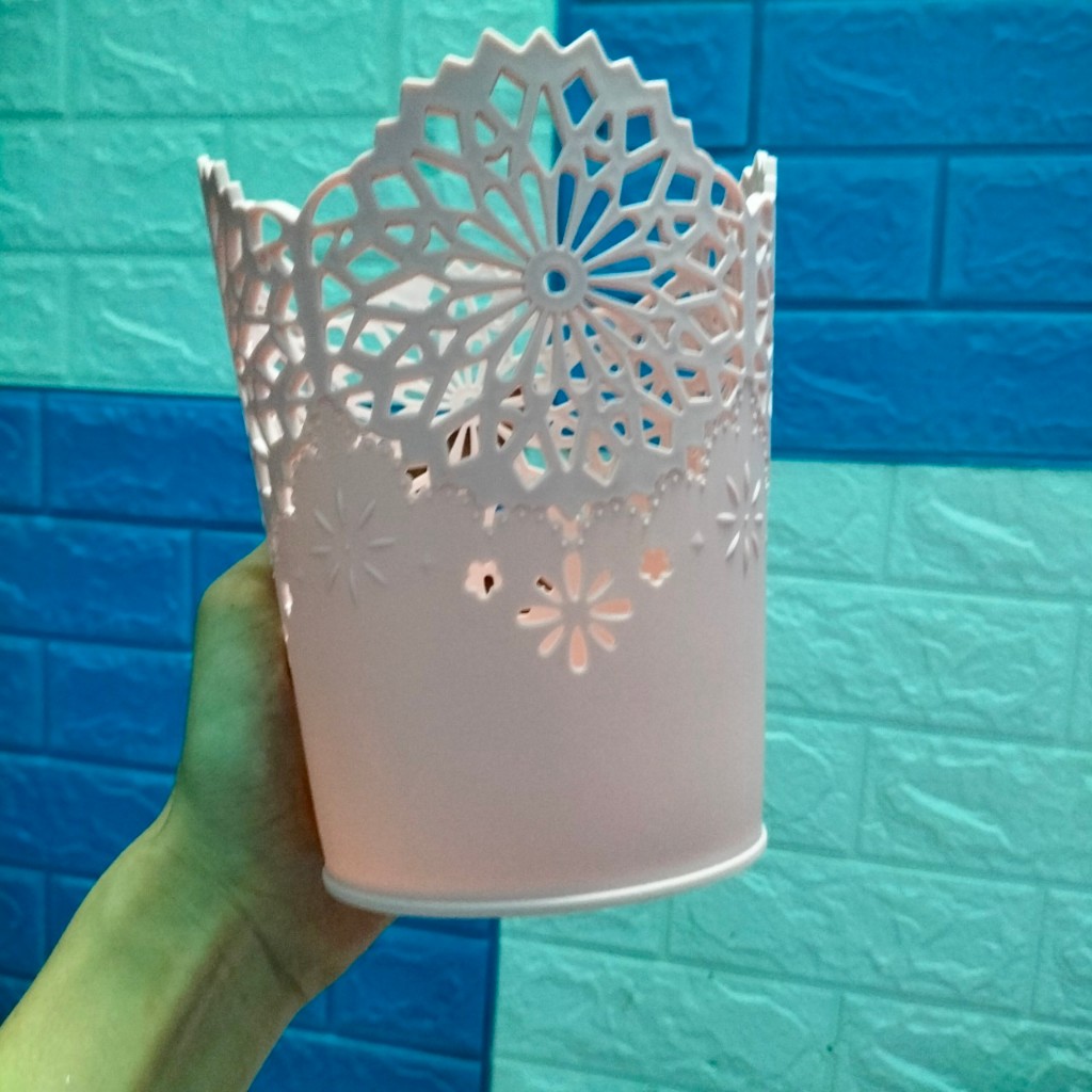 Rổ Hoa Văn Đẹp Nhiều Màu Nhựa Việt Nhật 3256 Size 13.5x10x16 (cm) - Giỏ Đựng Đồ Đa Năng Tiện Dụng