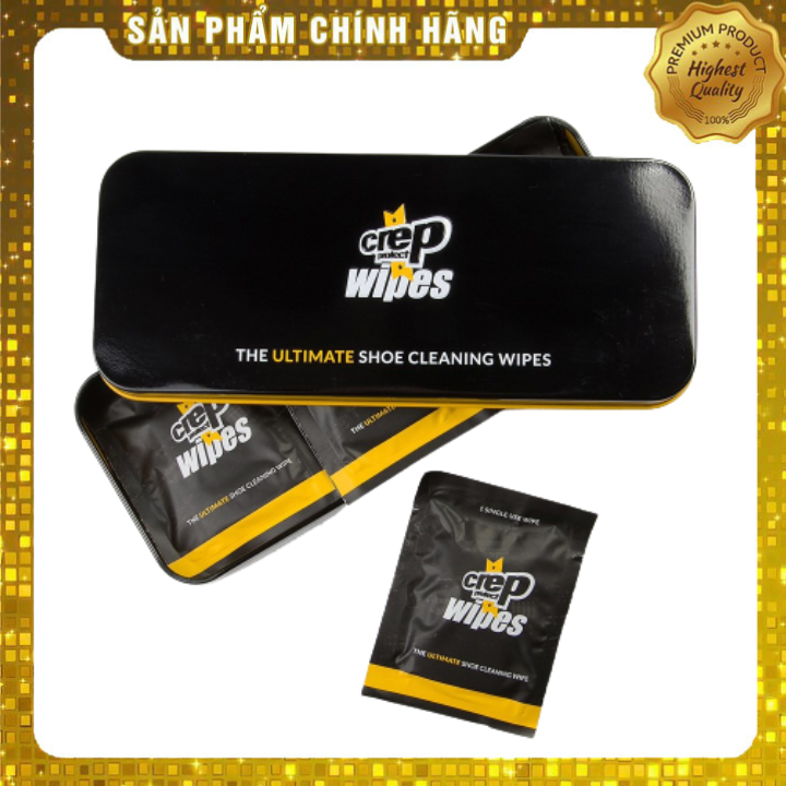 Hộp Khăn Ướt Vệ Sinh Giày Crep Protect Wipes (12 Miếng/190g)