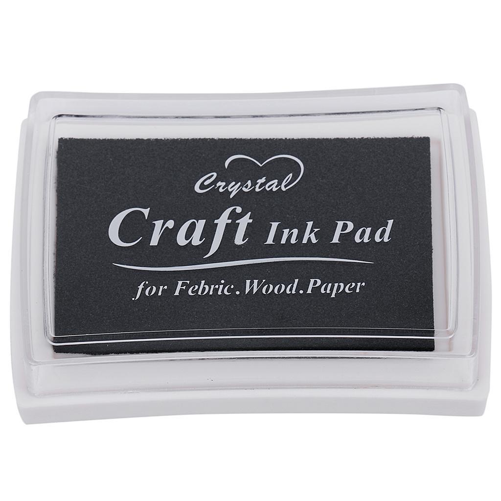 2 Pieces Ink Stamps Pad for Rubber Stamps Or Crafts Embossing Black Gold