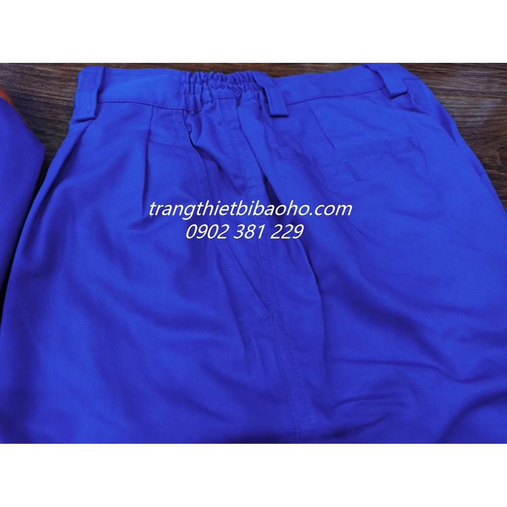 Quần áo đồng phục xanh phối cam xăng dầu Petro-limex vải kaki 65/35 - XD01