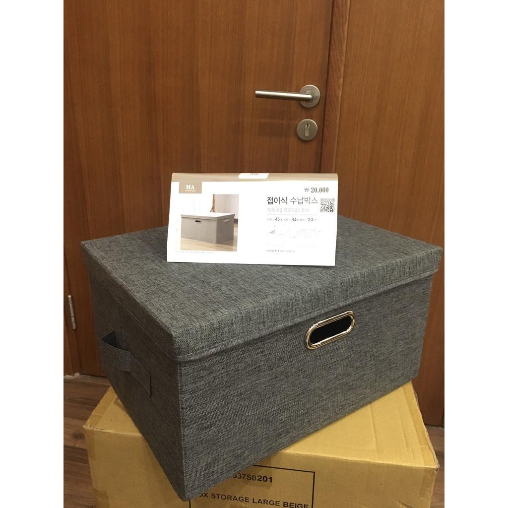 Hộp Đựng Quần Áo xuất Hàn Quốc sang trọng size lớn 45x34xH24cm