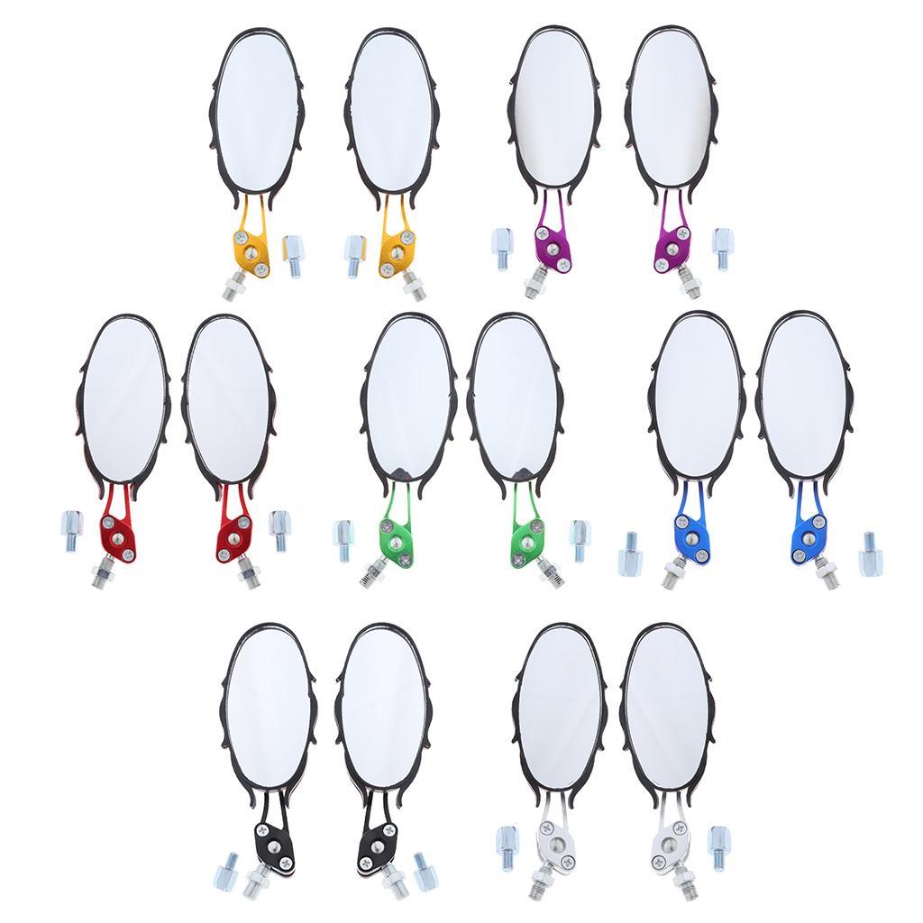 Alloy Rear View Race Mirrors Handle Bar Mount Clamp for Yamaha Motorbikes