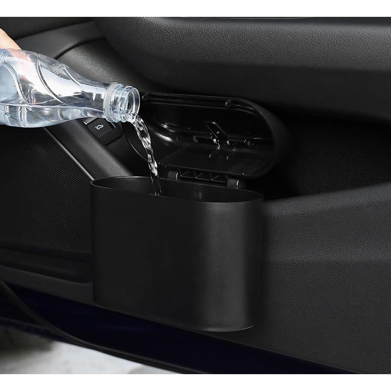 Thùng Rác Mini Cho Xe ô Tô màu đen sang trọng nhỏ gọn thông minh tiện lợi thùng rác VP