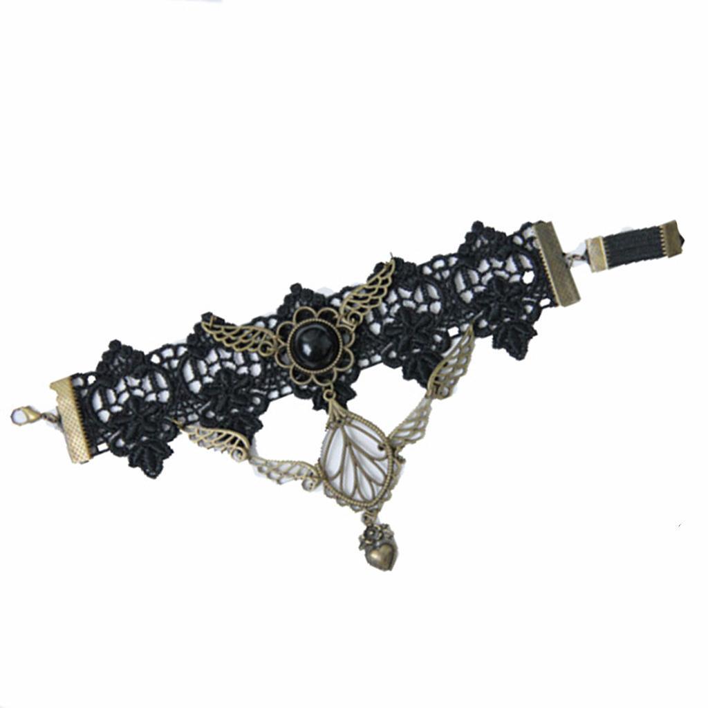 Black Lace Armlet Armband Upper Arm Chain Party Costume