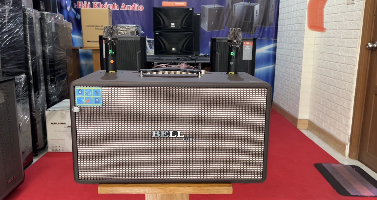 Loa kéo xách tay di động sử dụng 2 bass 20 và 2 chép hát karaoke và nghe nhạc cực hay Bellplus