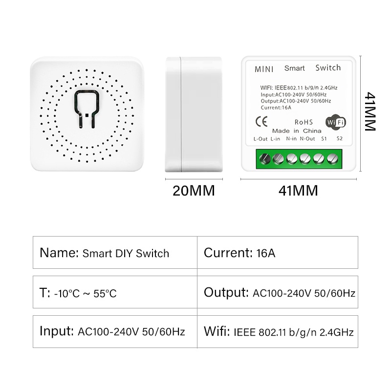 Công tắc thông minh wifi PHIÊN BẢN TIẾNG VIỆT SmartLife Tuya 16A điều khiển từ xa