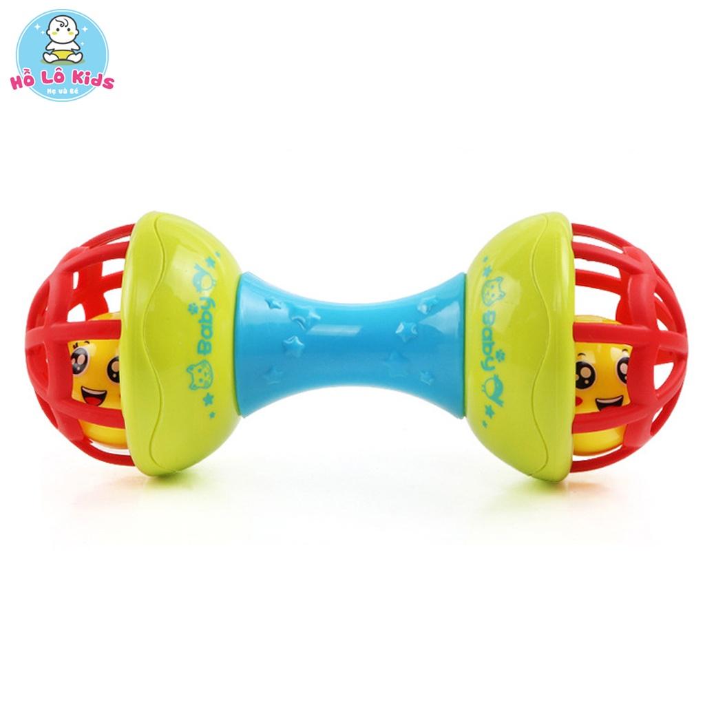 Combo bóng và chùy 2 đầu đồ chơi lục lạc xúc xắc cho bé Hồ Lô Kids