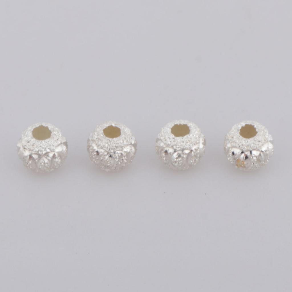 925 Silver Loose Beads Metal Beads Spacer Beads Craft Jewelry Making Beads