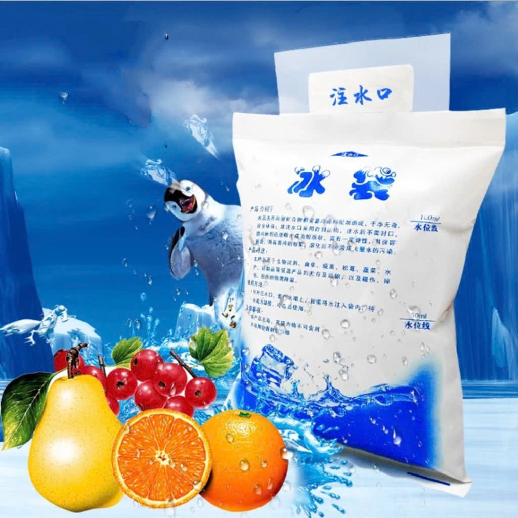 COMBO 10 Túi đá gel khô 400ml bảo quản thực phẩm, an toàn, tiện lợi - Không chảy nước - Giữ lạnh thực phẩm, đồ ăn Túi đá khô giữ nhiệt bảo quản lạnh sữa an toàn, tiện lợi