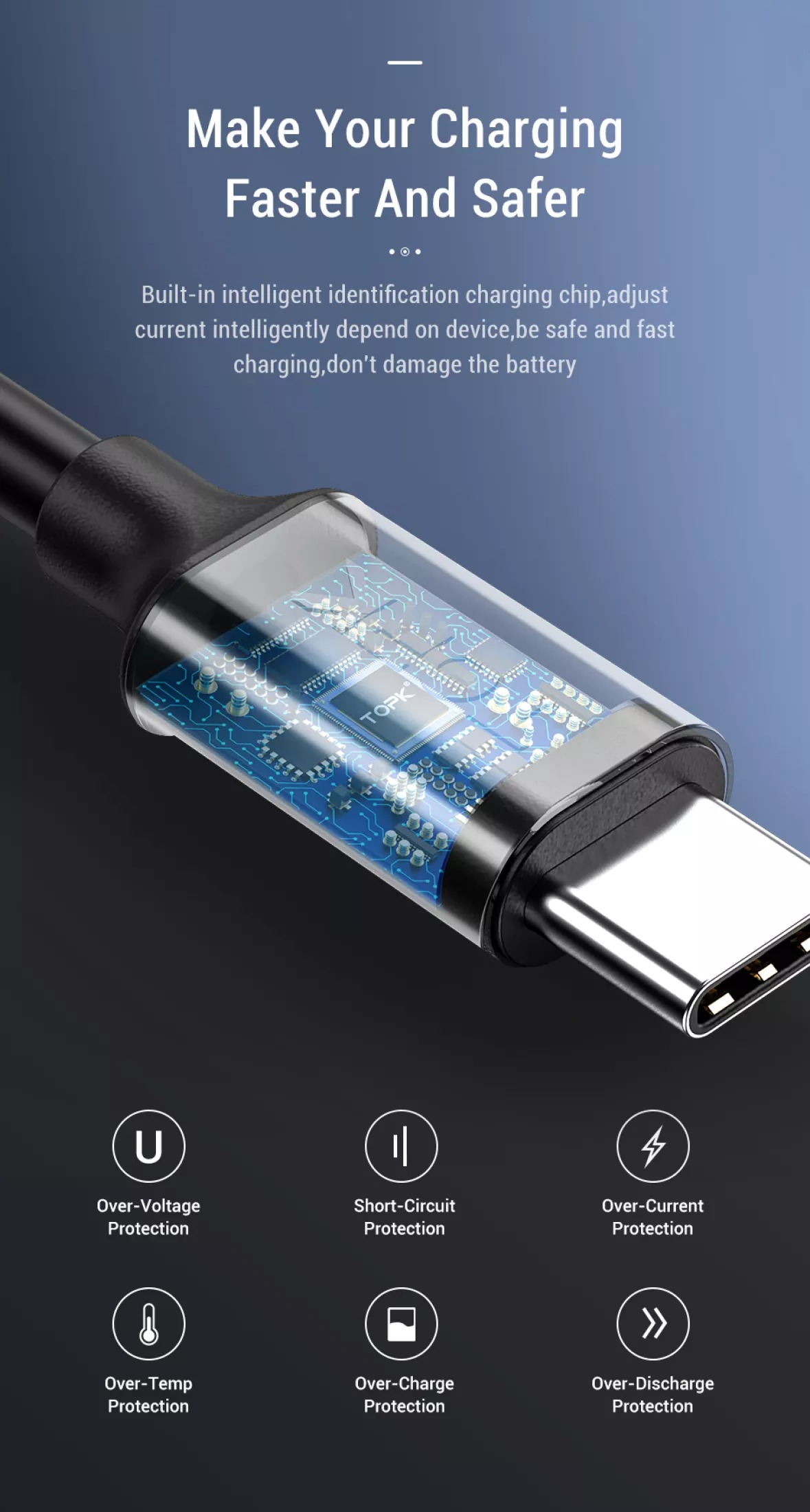 HÀNG CHÍNH HÃNG - Cáp Sạc Nhanh 3.0A AC32 USB - Type-C Đồng Bộ Dữ Liệu Cho Xiaomi A1 Samsung S9 HUAWEI OPPO VIVO - Phân phối bởi TOPK VIỆT NAM