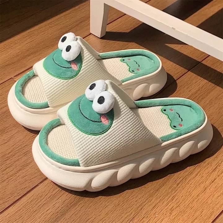 Dép bông đi trong nhà nữ hình ếch Xanh dẽ thương cute ,dép mới nhất 2022