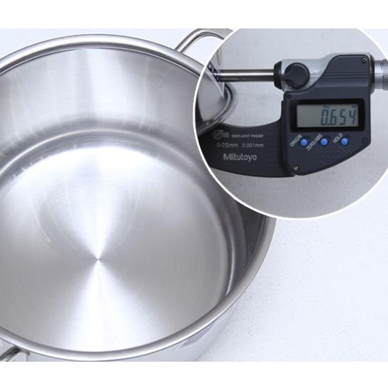 Nồi Fivestar 20CM inox đáy 3 vung Kính