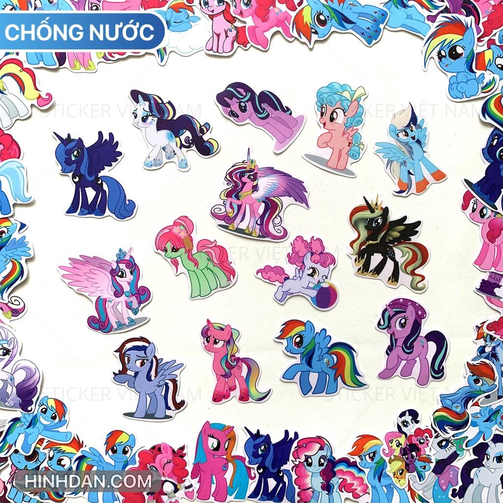 Sticker Ngựa PONY - Dán Trang Trí - Chất Liệu PVC Cán Màng Chất Lượng Cao Chống Nước, Chống Nắng, Không Bong Tróc Phai Màu