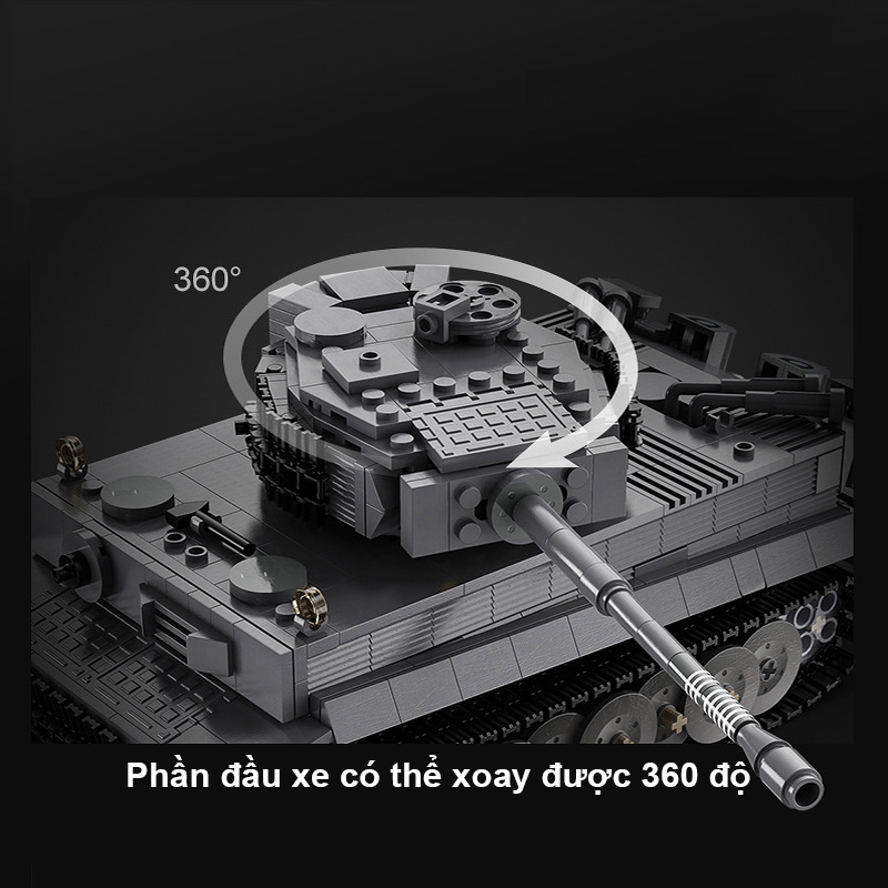 Đồ Chơi Lắp Ghép Xếp Hình Mô Hình Xe Tăng TIGER TANK Điều Khiển Từ Xa RC CaDA C61071 Với 925 Mảnh Ghép