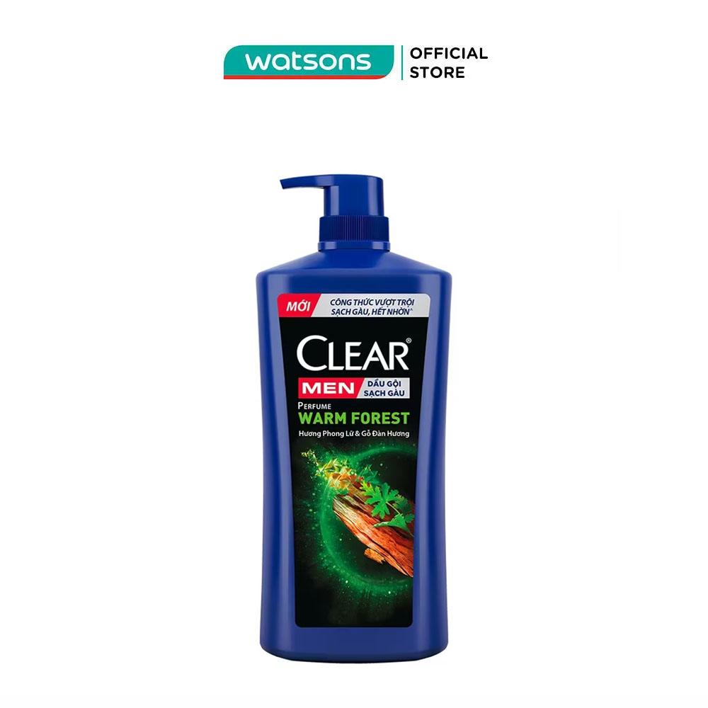 Dầu Gội Clear Men Perfume Warm Forest Hương Phong Lữ &amp; Gỗ Đàn Hương 840g (824ml)