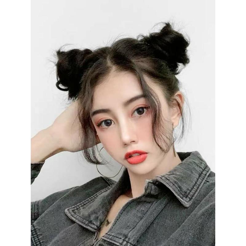 Tóc búi cột thẳng tóc giả