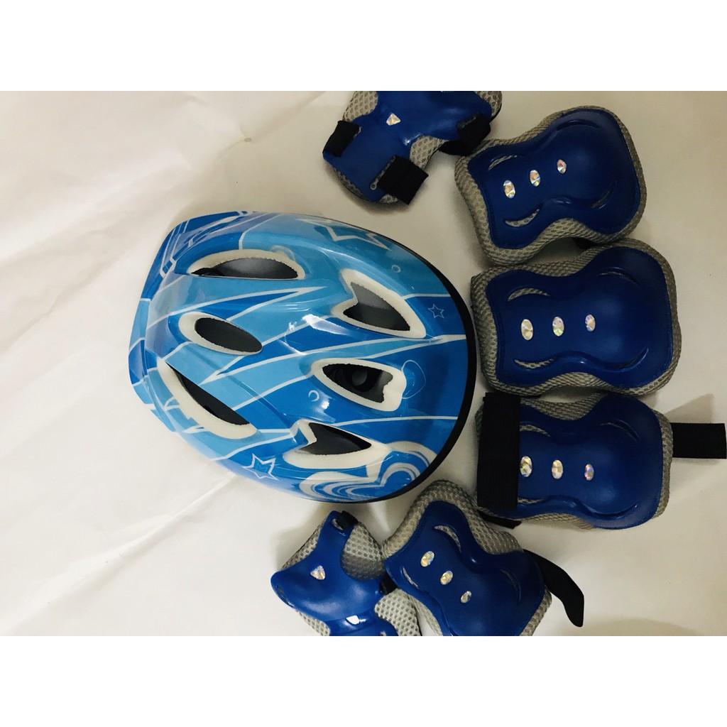 COMBO(Bộ bảo vệ +Mũ) bảo hộ tay chân trượt patin,đi xe đạp.. dành cho các bé từ 2 - 10 tuổi 