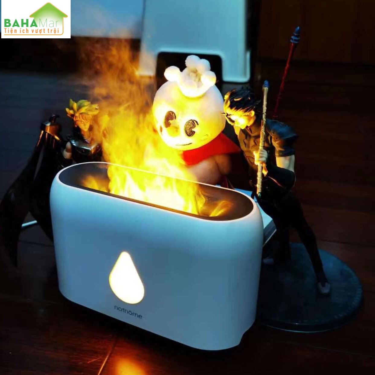 MÁY PHUN SƯƠNG TẠO ẨM MÔ PHỎNG NGỌN LỬA 3D ĐÈN LED - KHUẾCH TÁN TINH DẦU "BAHAMAR"
