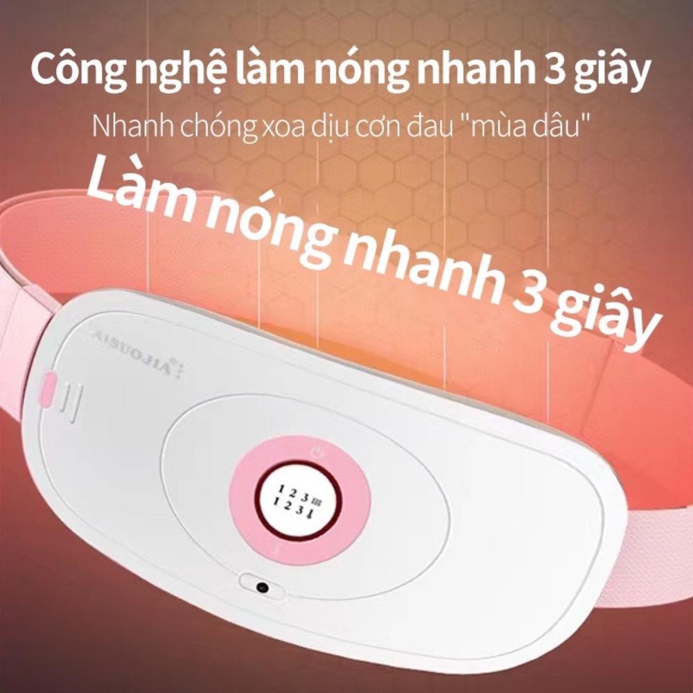 Đai chườm nóng sưởi ấm bụng,đai massage bụng 2in1 làm nóng giúp giảm đau bụng kinh nguyệt,3 mức nhiệt, bảo hành 12 tháng