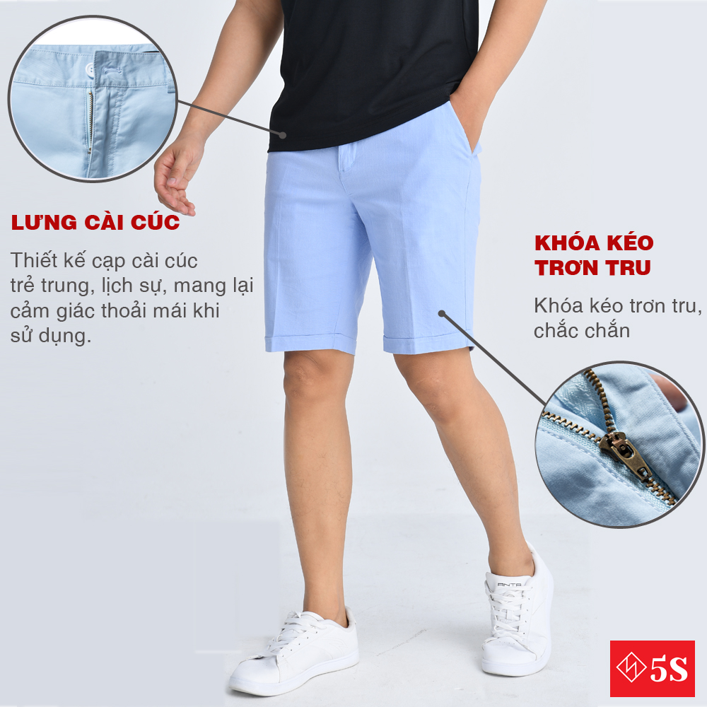 Quần Short Nam Kaki 5S (6 màu), Chất Liệu Vải Kaki Cotton, Bền Màu, Co Giãn Tốt (QSK21050)