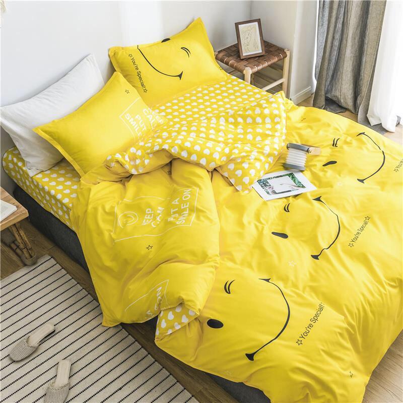 Bộ chăn ga gối phong cách Hàn Quốc Smile